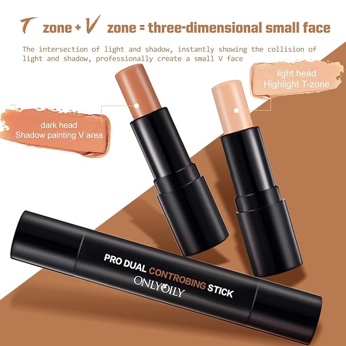6 colors contour highlighter stick contour stick,face highlighter, contour makeup contouring sticks cream concealer - 3PCS (#1+#2+#3)-VivaGrace Women