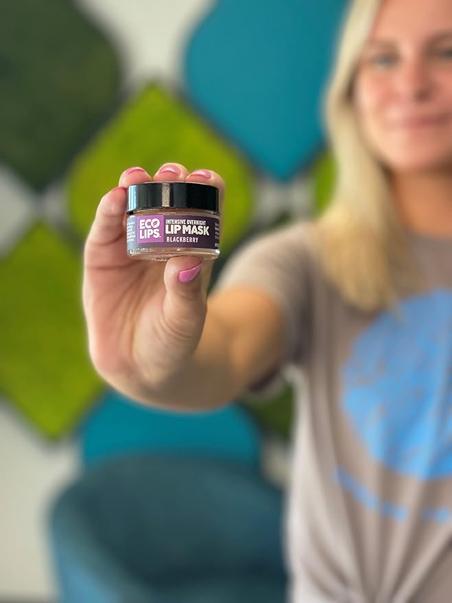 Eco Lips Vanilla Bean Lip Sugar Scrub & Blackberry Intensive Overnight Lip Repair Mask Duo - 100% Organic Lip Care Treatment - Gently Exfoliate, Polish, & Repair Dry, Flaky Lips, 100% Edible-VivaGrace Women