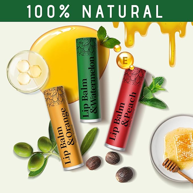 126 Pcs Lip Balm Bulk, 12 Flavored Pack of Lip Balms Natural Lip Balm Pack Moisturising Organic Lip Balm Set for Cracked Lips, Bulk Gifts Stocking Stuffers Party Favors(4.2g/0.15oz)-VivaGrace Women