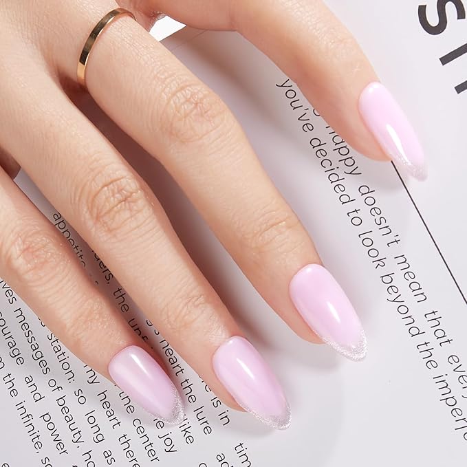 modelones Builder Nail Gel, 8-in-One Baby Pink Builder, Pastel Pink Rubber Base Gel Polish, LED Lamp Cured Color Base Hardener Apex Building Strengthener Extension for DIY Salon Girls Home-VivaGrace Women