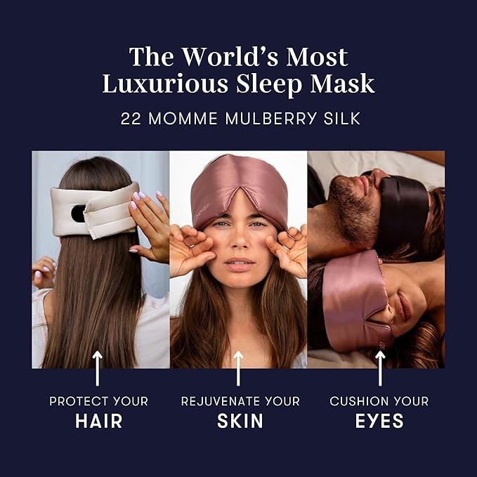 DROWSY Silk Sleep Mask. Face-Hugging, Padded Silk Cocoon for Luxury Sleep in Total Darkness. (Cosmic Energy)-VivaGrace Women