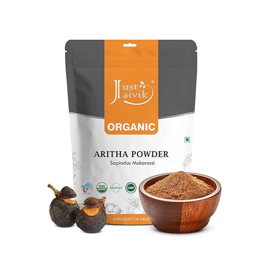 100% Organic Certified Aritha Powder (Soap Nut Powder) 227g /0.5 LB/ 08oz - Organic Hair Cleansing and Conditioning Product-VivaGrace Women