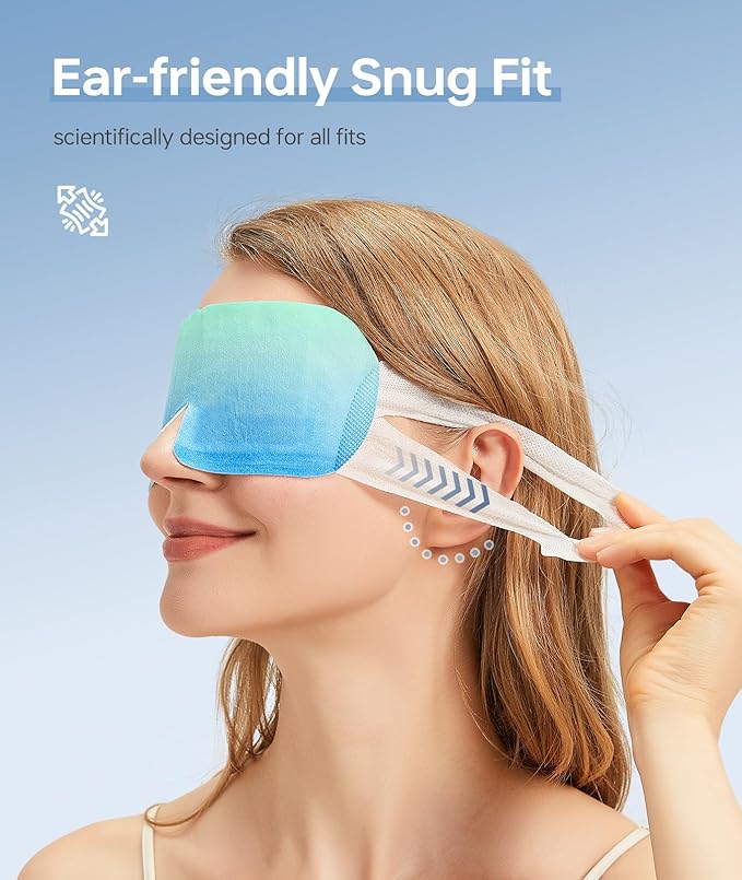 Hyaluronic Acid Self Heating Warm Compress for Eyes, Heated Eye Mask for Fast Relief of Dry Eyes, 7 Pack Steam Eye Mask, Moisturizing & Highly Effective Steam Eye Mask-VivaGrace Women