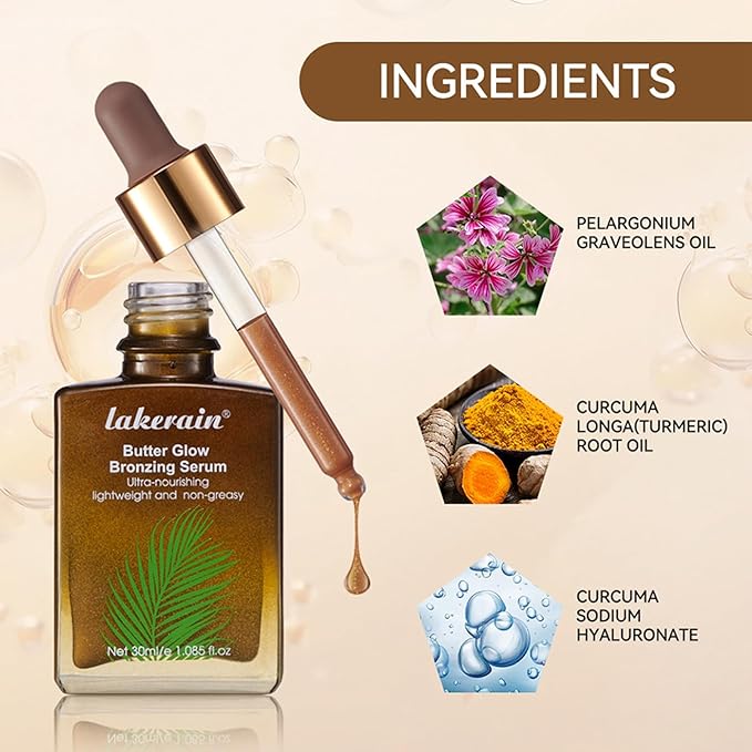 Butter Glow Bronzing Serum, Facial Bronzing Serum, Bronzing Drops For Face, Face Bronzing Drops, For Radiant, Natural, Sunkissed Complexion-VivaGrace Women