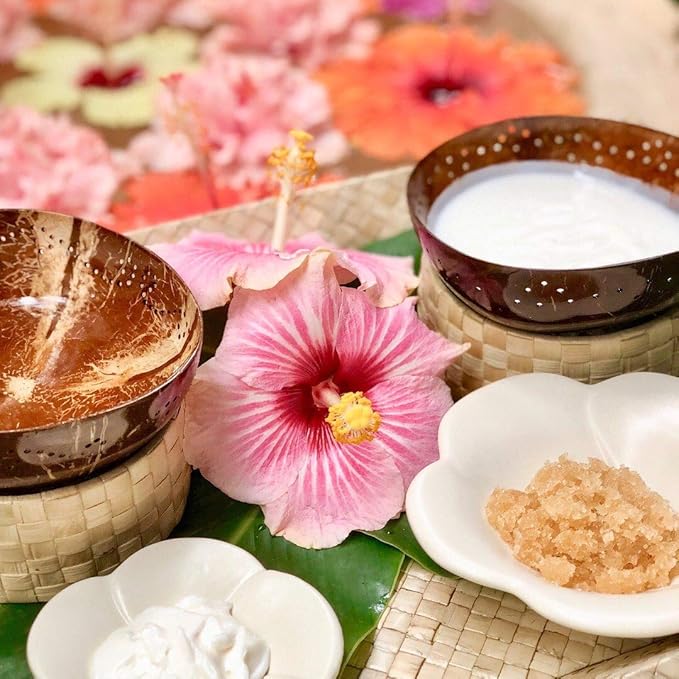 Pure Fiji Spa Gift for Women - Body Gift Box Include: Body Lotion 1Fl.Oz, Nourishing Exotic Oil 1 Fl.Oz, Body Butter 0.5oz & Sugar Rub 2oz, Scent White Gingerly-VivaGrace Women
