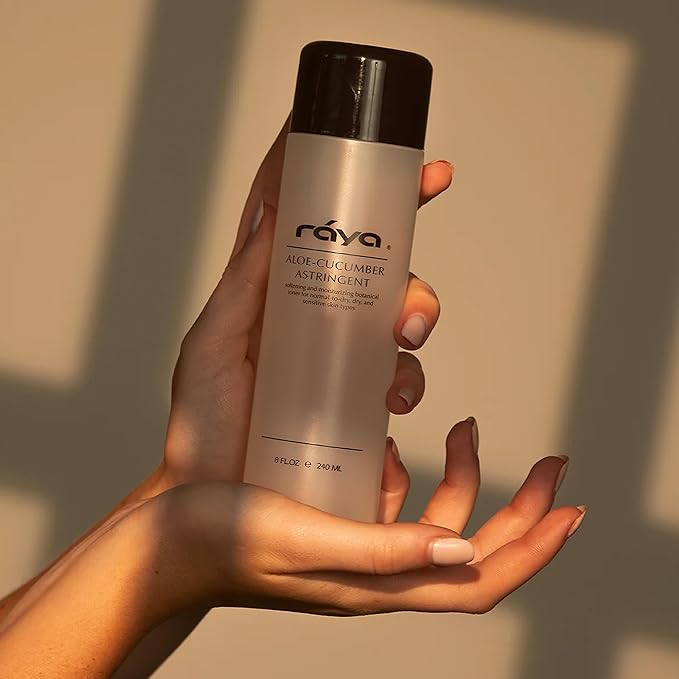 Raya Aloe Cucumber Astringent (202), Facial Toner for Dry and Sensitive Skin - Refreshing, Hydrating and Calming Formula, Gentle Pore Tightening Skincare, Cruelty, Paraben & Alcohol-Free, 8 fl oz-VivaGrace Women