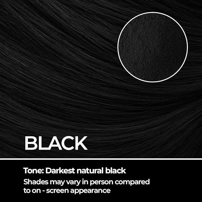 Keratin Hair Fibers for Men & Women - Fill In Fine or Thinning Hair, Instantly Thicker, Fuller Looking Hair (Black 30g)-VivaGrace Women