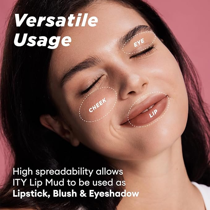 ITY Velvet Matte Finish Lip Stain-Mousse Textured Lip Clay, Nude Shade, Conceals Lip Lines, Rich Pigment Lip Tint Lipsticks, 0.14 oz (4g) in Petal-VivaGrace Women