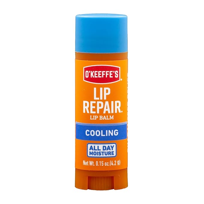 O'Keeffe's Cooling Relief Lip Repair Lip Balm for Dry, Cracked Lips, Stick, (Pack of 3)-VivaGrace Women