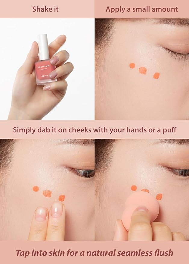 A'PIEU JUICY-PANG WATER BLUSHER (BE01 - Fig Pearl) Korean Liquid Blush For Cheeks K Beauty Makeup-VivaGrace Women