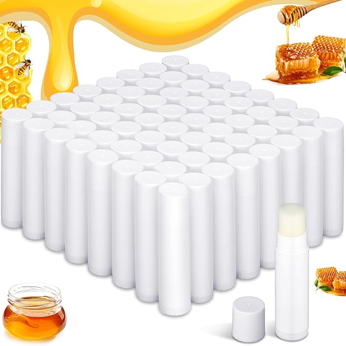 Demissle 150 Pcs Unlabeled Lip Balm Bulk Chapped Stick Blank Mini Lip Balm Gifts Moisturizing Lip Balms Favors for Women Homeless Wedding Bridal Shower Favors Baby Shower Guests Favors(Honey)-VivaGrace Women