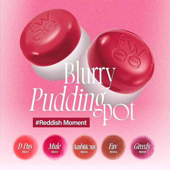 Lip&Cheek Blurry Pudding Pot | Reddish Moment - Mule | Makeup Blush, Buildable Lightweight, Multi-Use Soft Matte Finish | 5g-VivaGrace Women