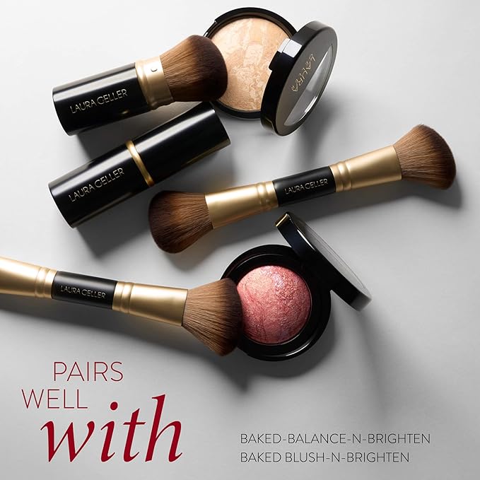LAURA GELLER NEW YORK Face It All 2pc Makeup Brush Set - Retractable Airbrush Kabuki Brush + Dual-Ended Blush and Bronzer Brush-VivaGrace Women