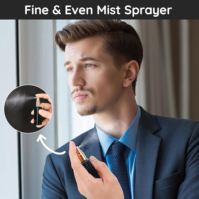 Segbeauty Atomizer Sprayer for Perfume, 10 Packs Glass Perfume Bottles Empty, 10ML Travel Refillable Perfume Bottle Portable Sprayer Atomizer Travel Accessory Toiletries Cosmetic Dispenser Bottle-VivaGrace Women