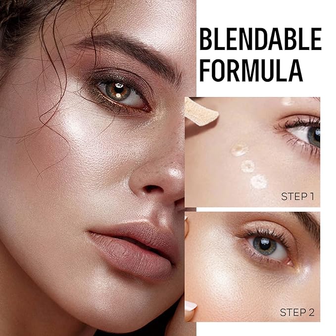 KYDA Liquid Highlighter, Natural Shimmer Tinted, Lasting Glossy Finish, Silky Creamy Lightweight Cover, Radiant Glow Face Enhancing Makeup, Body Liquid Illuminator-Champagne-VivaGrace Women