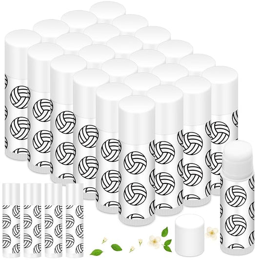 Demissle 24 Pcs Sports Team Gifts Sports Lip Balm Sports Party Favors Sports Theme Lipstick for Team Gifts(Volleyball)-VivaGrace Women