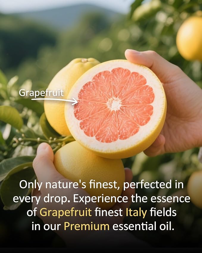Pure Grapefruit Essential Oil - Fresh Citrus Scent Aromatherapy for Diffusers, Candle Soap Making, Massage Oil 4 Fl Oz-VivaGrace Women