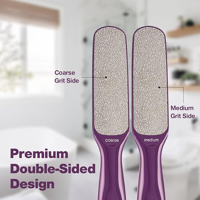 Probelle Double Sided Multidirectional Nickel Foot File Callus Remover - Immediately Reduces calluses and Corns to Powder for Instant Results, Safe Tool (Purple)-VivaGrace Women
