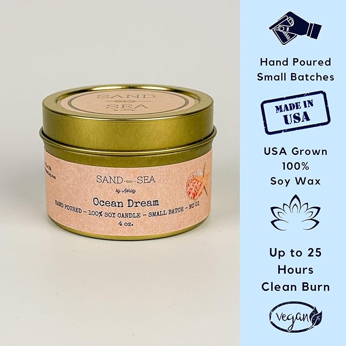 Birthday Gift Baskets for Women, Handmade Ocean Gift Box, Natural Relaxing Spa Self Care Package for Women 13 Pc, Spa Gifts for Woman, Gift Basket for Her, Birthday Box (Ocean Dream)-VivaGrace Women