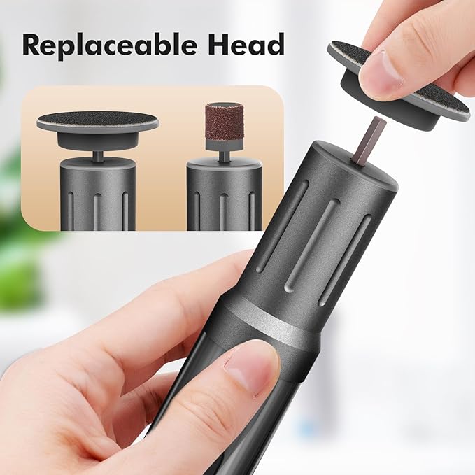 Electric Foot Callus Remover Cordless Electric Foot Filer Kit with 6Speeds Chagring Dock Callus Remover for Women Men Feet and Nail(Black)-VivaGrace Women