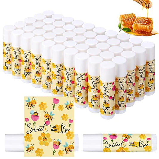 Loopeer 50 Pcs Sweet as Can Bee Theme Baby Shower Decorations Bee Theme Baby Shower Favors Lip Balm Gift for Guest Gender Reveal Party Supplies for Kid Women-VivaGrace Women