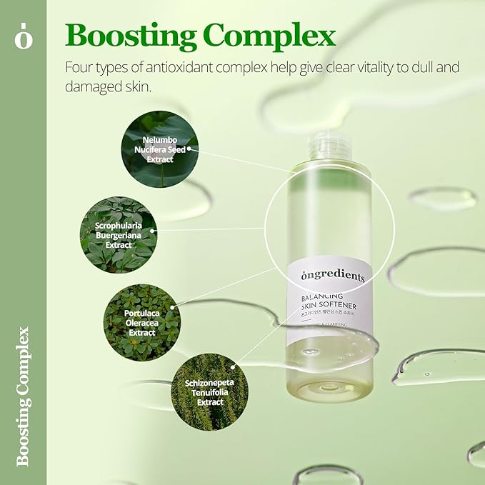 ONGREDIENTS Balancing Skin Softener | Trouble Care Facial Toner | Panthenol, Hyaluronic Acid, Heartleaf, Hydrating Balance Care for Dry, Sensitive Skin | Vegan, Korean Skin Care 250ml / 8.45 fl Oz-VivaGrace Women