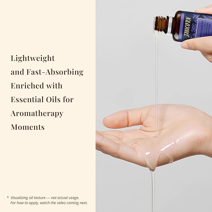 Frankincense & Lavender Botanical Massage Oil – Lightweight Face & Body Oil with Jojoba & Almond – Resin & Floral Aroma for Deep Massage, Fascia Release & Calming Rituals, 30ml (1.0 fl oz)-VivaGrace Women