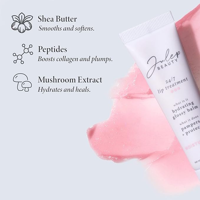 Julep 24/7 Lip Treatment – Hydrating & Glossy Lip Balm and Lip Sleeping Mask with Shea Butter – Moisturize, Protect & Soothe – Vegan & Cruelty-Free - Clear-VivaGrace Women
