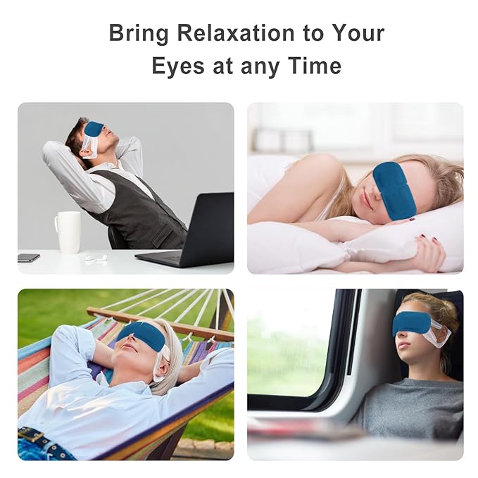 5PCS Steam Eye Mask, Relieve Eye Fatigue, Can be Used for Eye Relaxation, Jet Lag or Insomnia, Disposable Heated Steam Eye Mask, Rich in Nutrients Heated to Promote Absorption (Fragrance-Free)-VivaGrace Women