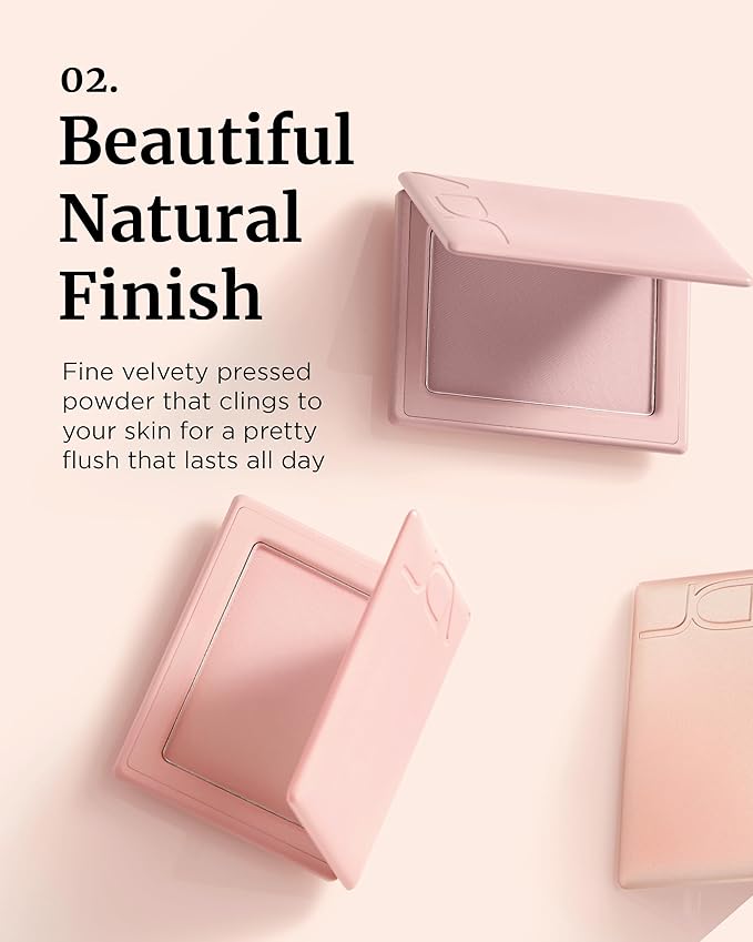 VDL Cheekstain Pastel Blush for Cheeks (Waltz for Rose, 0.2oz)- Lightweight, Velvet Powder Formula - Seamless, Long-Lasting, Natural-Looking Glow | Korean Makeup-VivaGrace Women