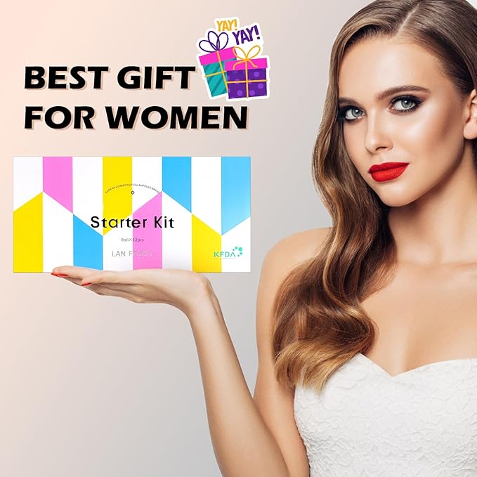 BB Facial Glow Serum Starter Kit Hyaluronic Acid Essence Foundation Skin Care Kit 0.27oz 6 Vials, Combined With Niacinamide and Peptides To Brighten Skin Tone Anti-Aging Foundation 6-Color(Multicolo)-VivaGrace Women