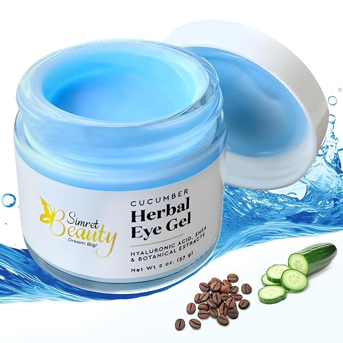 Eye Cream for Dark Circles, Anti-Aging Herbal Eye Gel with Hyaluronic Acid, Caffeine, Coffee, and Shea - Best for Puffiness, Wrinkles, and Fine Lines-VivaGrace Women