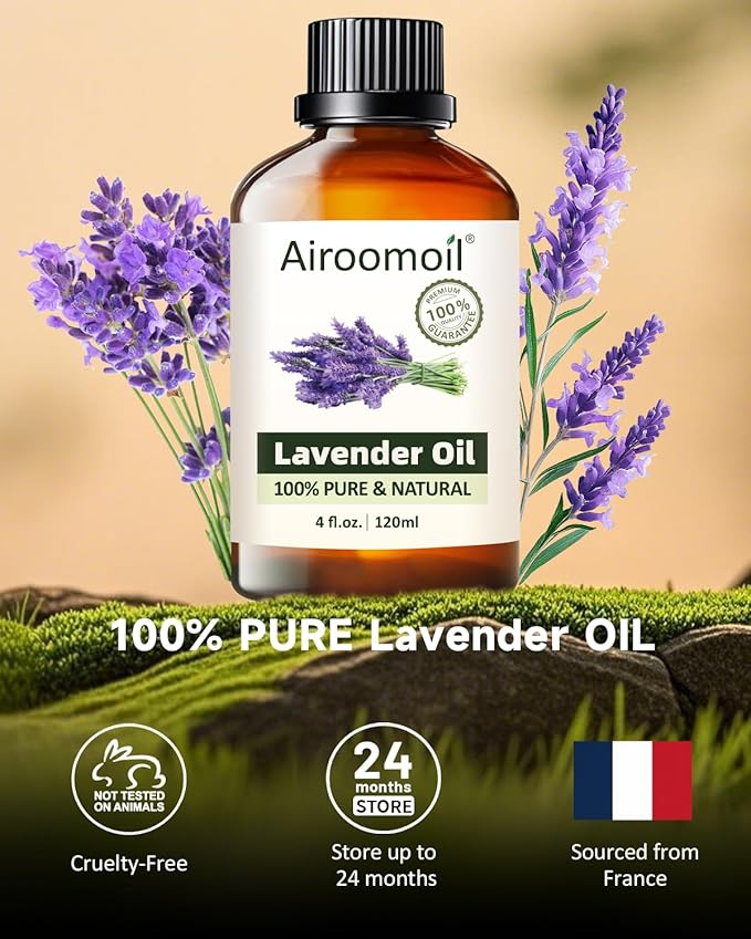 Premium Lavender Essential Oil for Relaxation DIY Diffusers Candles Nails Soaps Shampoo Scented Oil 4 Fl Oz-VivaGrace Women