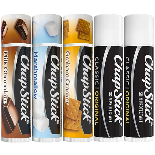 ChapStick Lip Care Bundle – S’Mores Collection + Classic Original Lip Balm, 0.15 Oz Ea (5 Piece Set)-VivaGrace Women