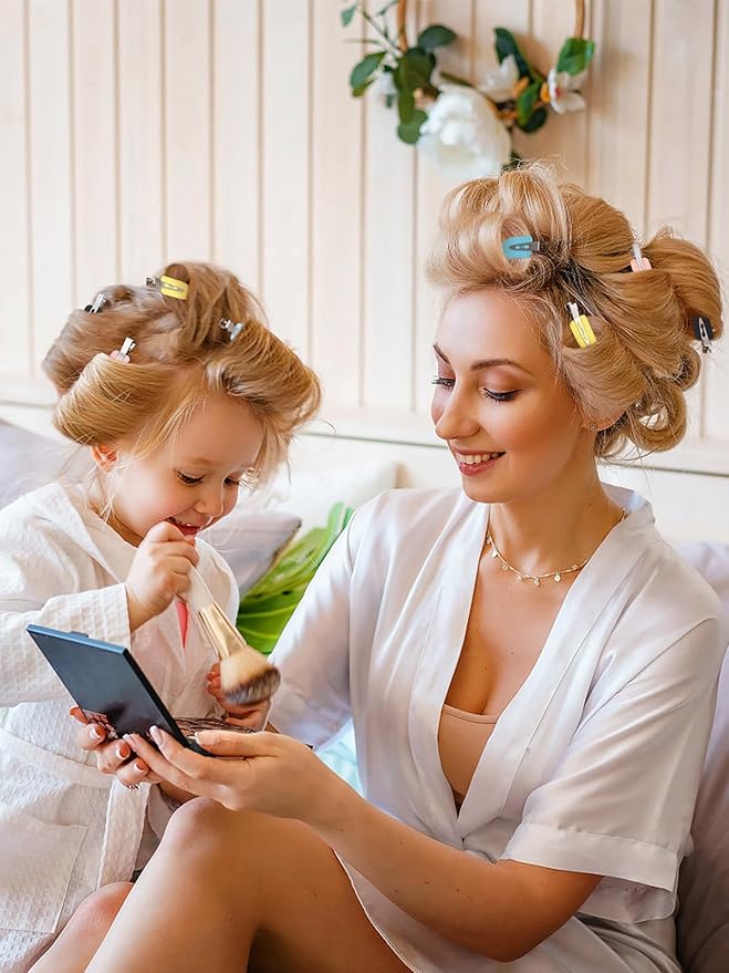 8Pcs No Bend No Crease Hair Clips - Styling Duck Bill Clips Alligator Hair Barrettes for Styling Sectioning Small Gifts for Women Girl Salon Hairdressing Bangs, Yellow & Blue & Pink & Black-VivaGrace Women