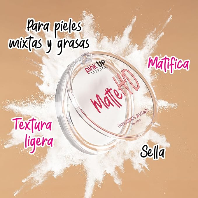 Matte HD Compact Powder Mattifying| Make up| Setting Powder| Pressed Powder | Face Make Up| For Combination Skin|Controls shine on facial skin| Model PKHD-VivaGrace Women