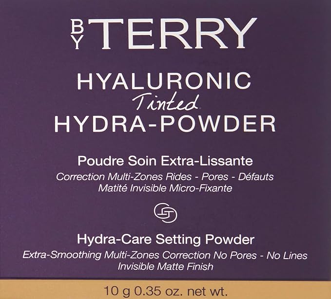 By Terry Hyaluronic Tinted Hydra-Powder, Non-Drying Loose Face Setting Powder, Blur Imperfections & Mattify, Dark, 0.35 oz-VivaGrace Women