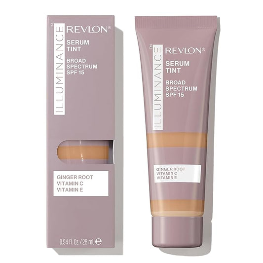 Revlon Illuminance Tinted Serum, Triple Hyaluronic Acid, Evens Out Skin Tone Over Time and Hydrates All Day, SPF 15, 405 Hazel, 0.94 fl oz.-VivaGrace Women
