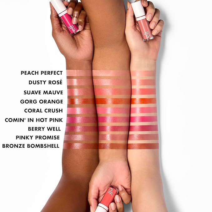 e.l.f. Camo Liquid Blush, Long-lasting Liquid Blush For High-pigment Color, Creates A Soft, Dewy Finish, Vegan & Cruelty-free, Bronze Bombshell