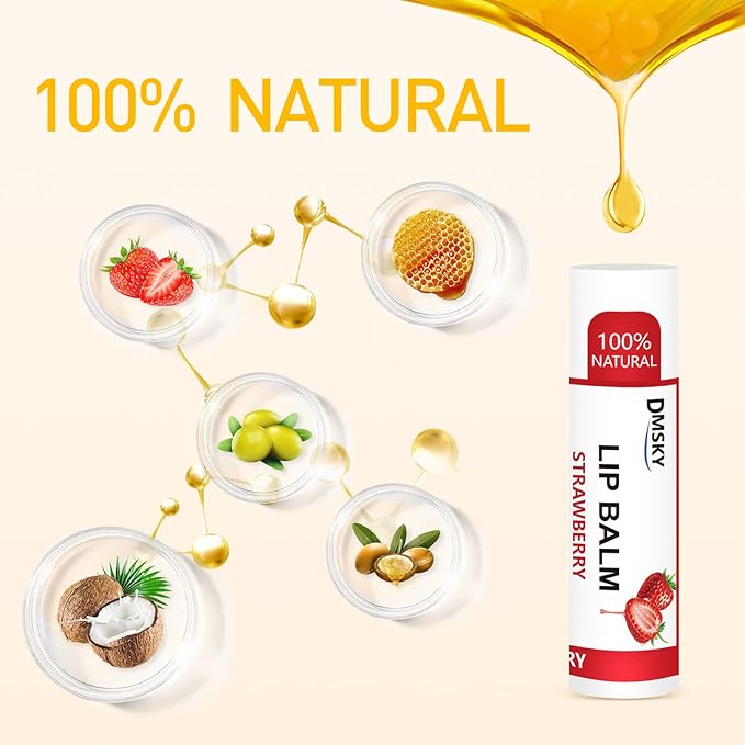 DMSKY Lip Balm Bulk 72 Pack, Lip Balm Hydrating with Vitamin E and Coconut Oil 12 Flavors, Lip Moisturizer Treatment - Party Favors Bulk Gift-VivaGrace Women