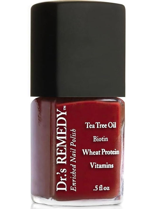Dr’s Remedy Enriched Nail Polish: Non Toxic, All Natural, and Organic - Doctor Formulated: Strengthens, Restores, Heals, and Protects '24-Free' - REMEDY Red