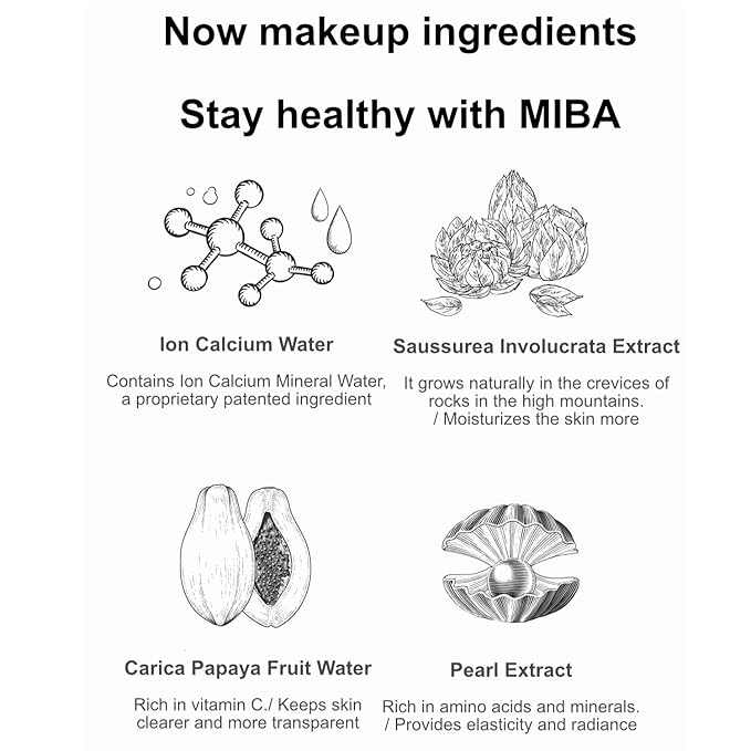 MIBA Ion Calcium Mineral BB Cream 50ml / 1.69 fl.oz Patent raw material mineral ion calcium. Thin but overwhelming coverage. Long lasting power. Excluding chemicals as much as possible-VivaGrace Women
