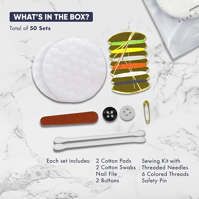 1-Shoppe All-in-Kit | Personal Care Kit Frosted Sachet Wrap | Hotels and Vacation Rentals | (Case of 50)-VivaGrace Women