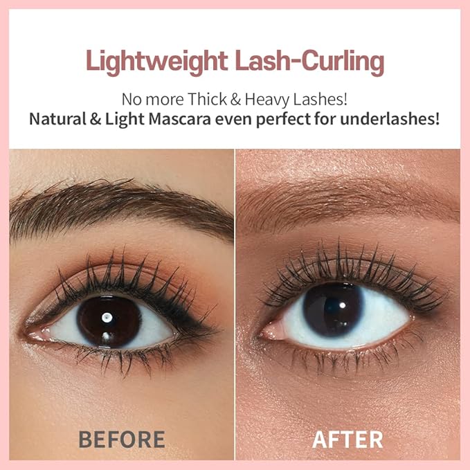 ETUDE Curl Fix Mascara #2 Brown (7.5g) | A curl fix mascara that keeps fine eyelashes powerfully curled up for 24 hours by ETUDE's own Curl 24H Technology, Korean Makeup, Kbeauty, Perfect for Gift