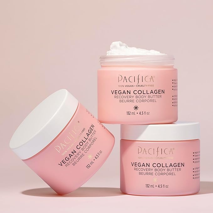 Pacifica Beauty | Vegan Collagen Body Butter | Hydrating, Nourishing, Moisturizer | Long-Lasting Hydration | Cream Lotion for Dry Skin | Light Floral Scent | Paraben Free | Vegan + Cruelty Free-VivaGrace Women