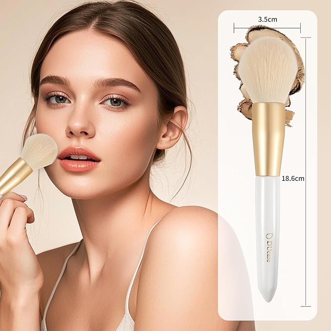 DUcare Tapered Blush Brush for Cheeks - Pointed Powder Brush for Light Application, Multi-Purpose Makeup Brushes Perfect for Highlighting, Defining, Sculpting, and Contouring-VivaGrace Women