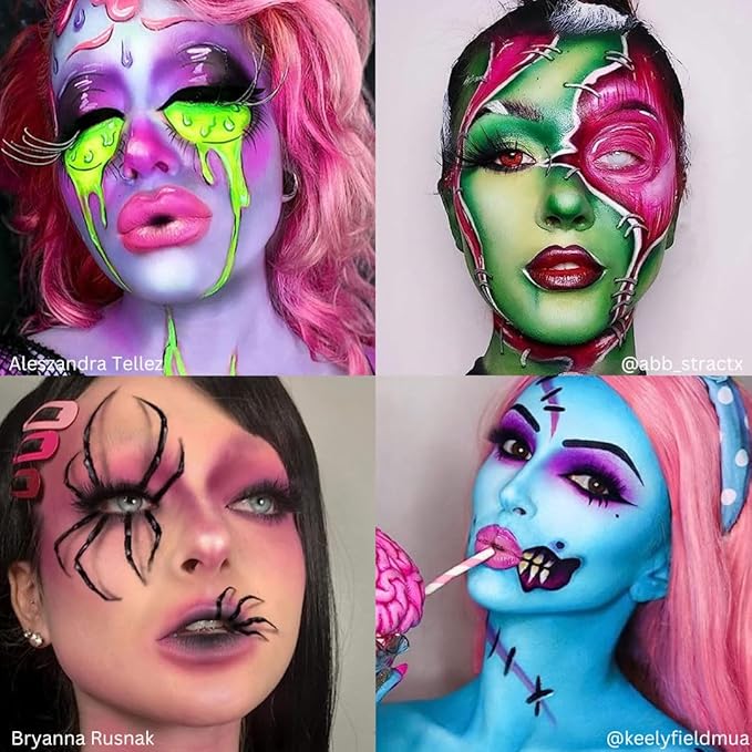 Mehron Makeup Paradise Makeup AQ 8 Color Pastel Palette | Magnetic Refillable Body Paint & Face Paint Palette | Professional Water Activated Makeup for Costumes, SFX, Halloween, & Cosplay-VivaGrace Women