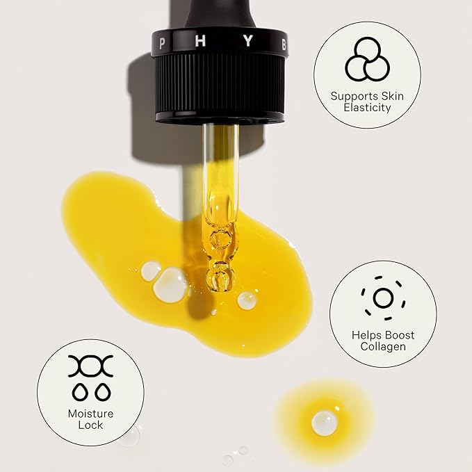 Golden Ray Glow Face Oil, 13ml. Collagen Boosting, Natural Skincare Moisturizing & Hydrating Facial Oil for Women. Incr Elasticity w/French Marine Algae, Jojoba & Rosehip for Fine Lines & Wrinkles-VivaGrace Women