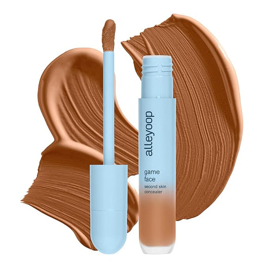 Alleyoop Game Face Concealer Makeup, Lightweight to Medium Buildable Coverage Under Eye Concealer, For Blemishes, Crease-proof and Hydrating with Aloe Stem Cell, Smooth Second Skin Finish - Champion-VivaGrace Women