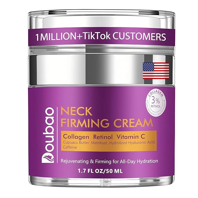 Advanced Neck Firming Cream – 3% Retinol & Hyaluronic Acid for Wrinkle Reduction, Lifting & Skin Tightening – Anti-Aging Moisturizer for Face, Neck & Décolleté – Deep Hydration, 1.7 FL OZ-VivaGrace Women